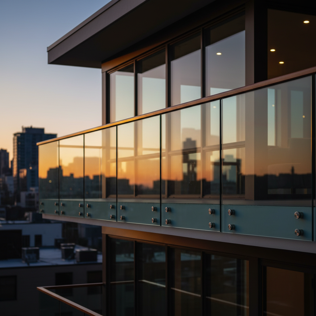 Residential glass railing system