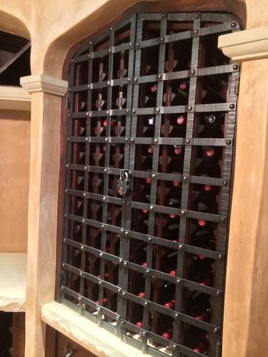 Iron railing for commercial building entrance