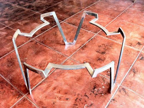 Iron railing for side entrance steps