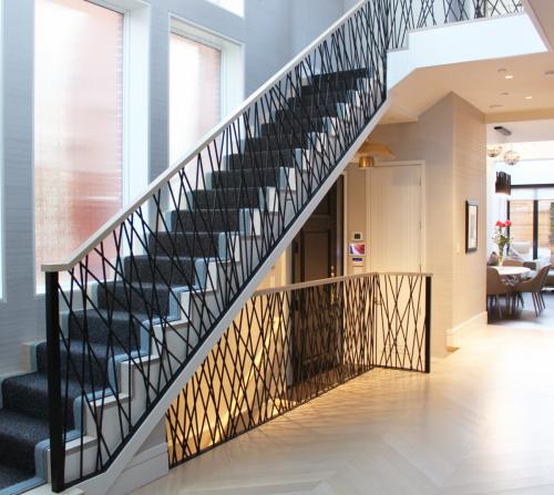 Glass railing system with stainless steel posts