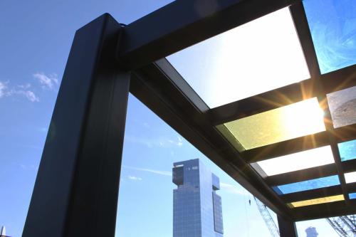 Modern glass railing installation