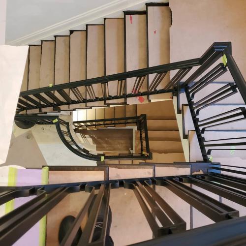 Glass railing with channel base mount system