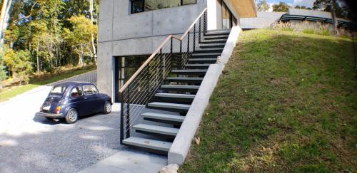 Glass railing system for luxury condo